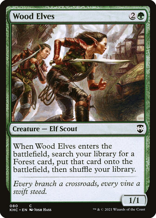 MTG Card Title: Wood Elves KHC/80