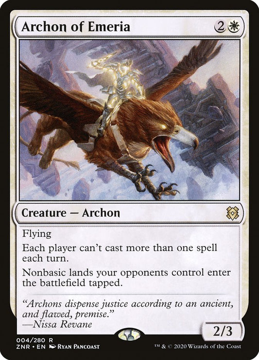 MTG Card Title: Archon of Emeria ZNR/4