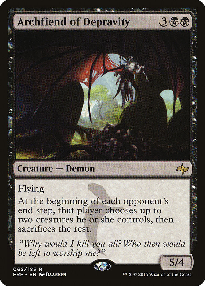 MTG Card Title: Archfiend of Depravity FRF/62