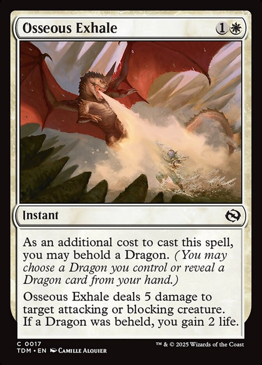 MTG Card Title: Osseous Exhale TDM/17