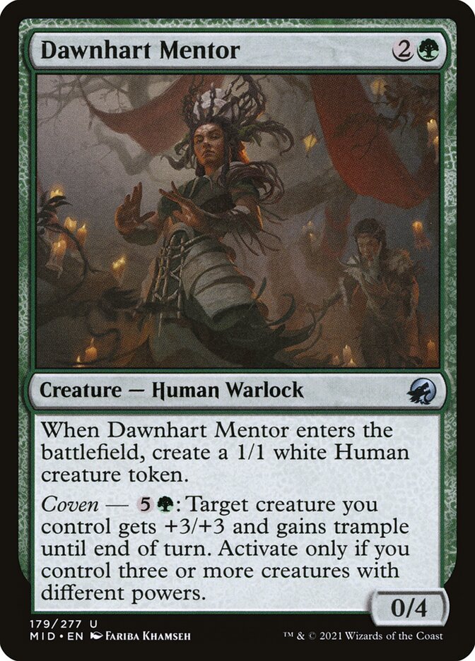 MTG Card Title: Dawnhart Mentor MID/179