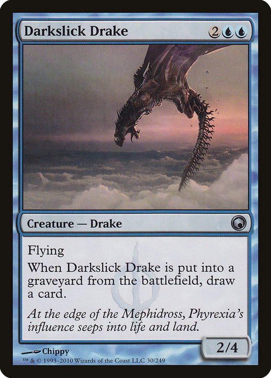 MTG Card Title: Darkslick Drake SOM/30