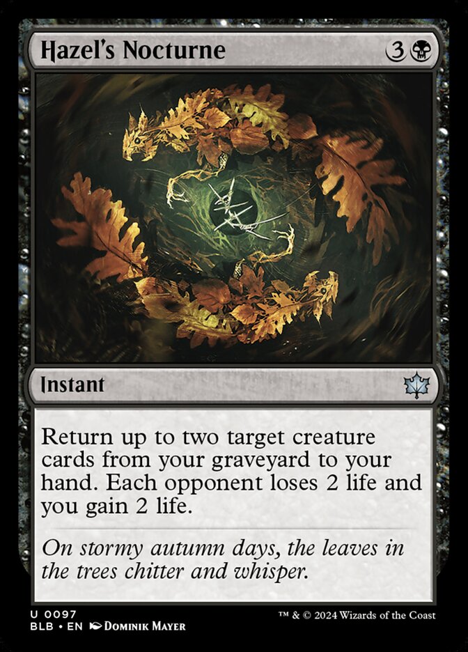 MTG Card Title: Hazel's Nocturne BLB/97
