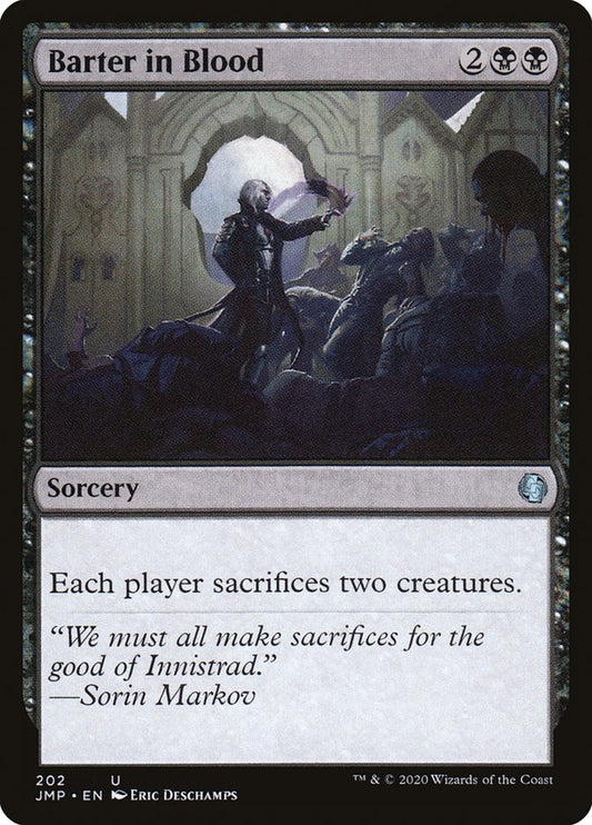MTG Card Title: Barter in Blood JMP/202