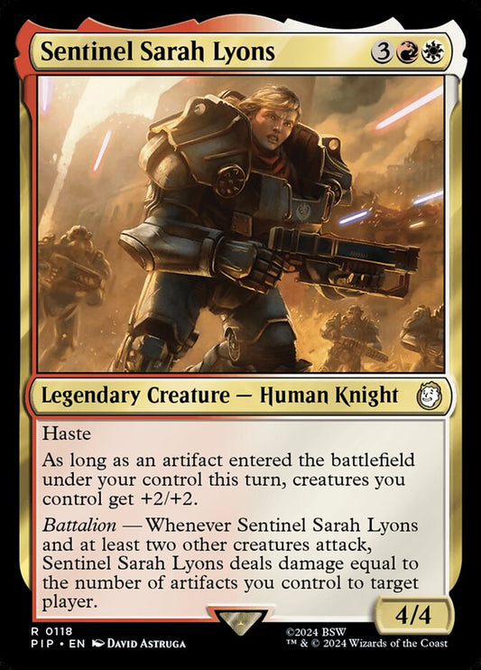 MTG Card Title: Sentinel Sarah Lyons PIP/118