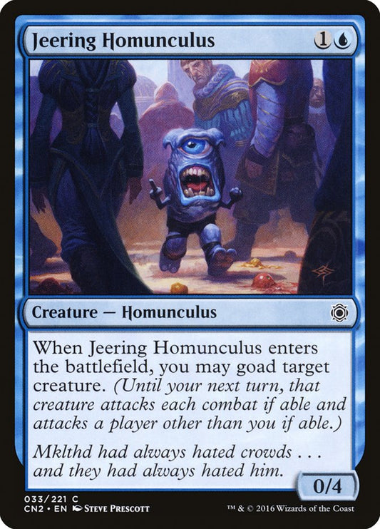 MTG Card Title: Jeering Homunculus CN2/33