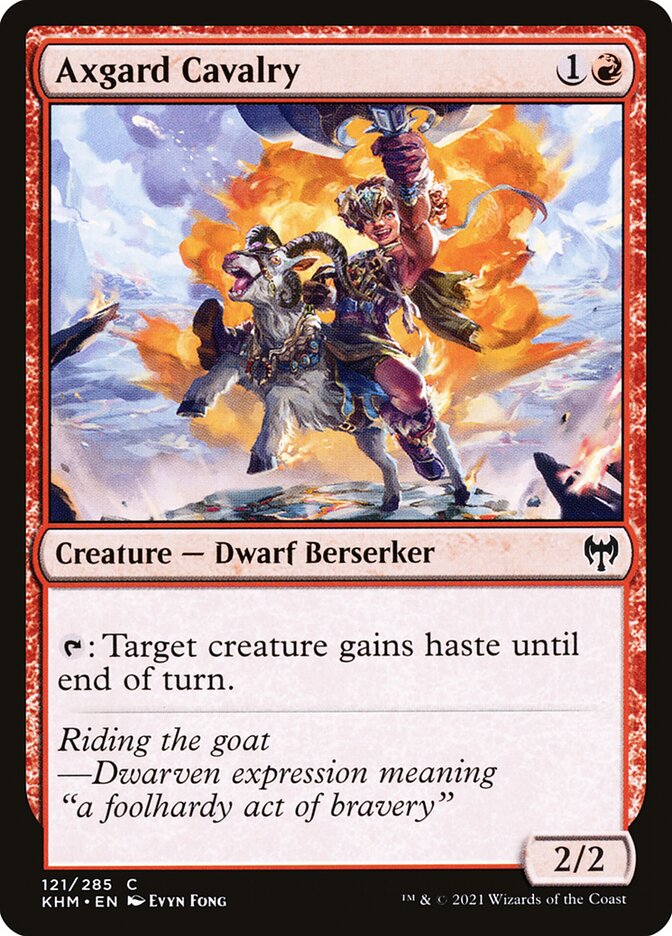 MTG Card Title: Axgard Cavalry KHM/121