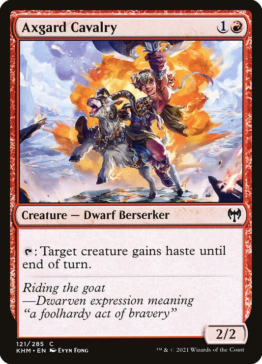 MTG Card Title: Axgard Cavalry KHM/121