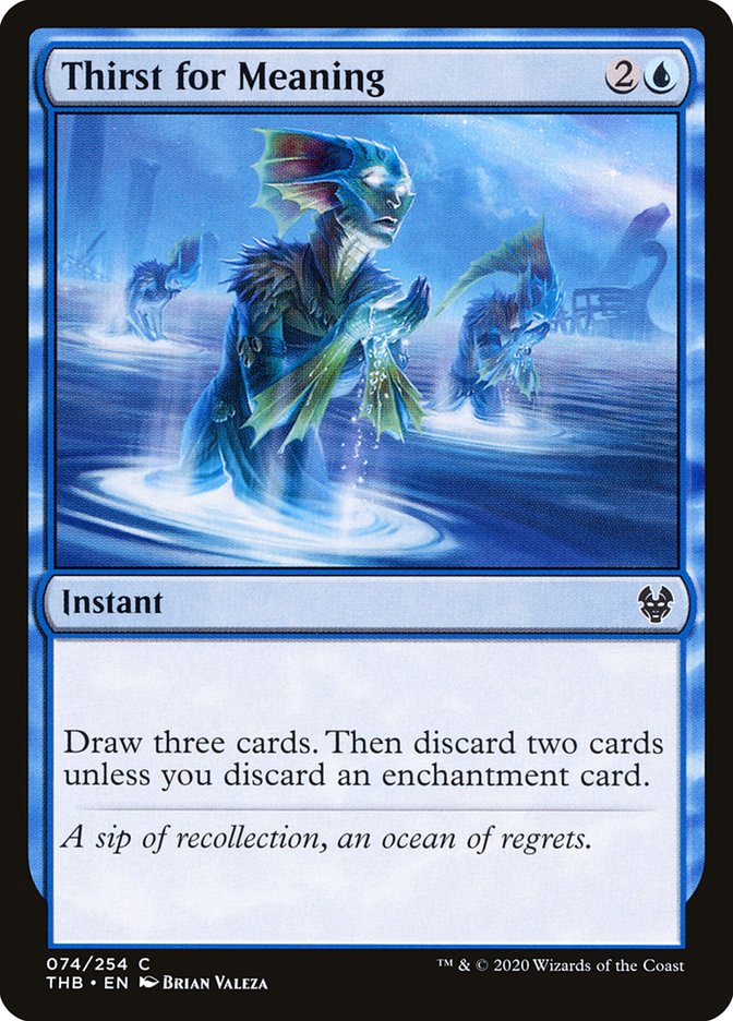 MTG Card Title: Thirst for Meaning THB/74