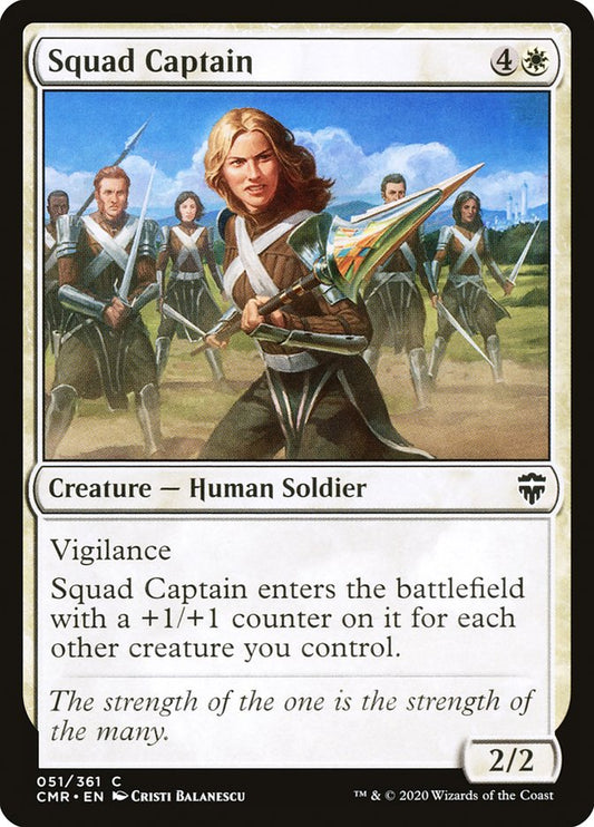 MTG Card Title: Squad Captain CMR/51