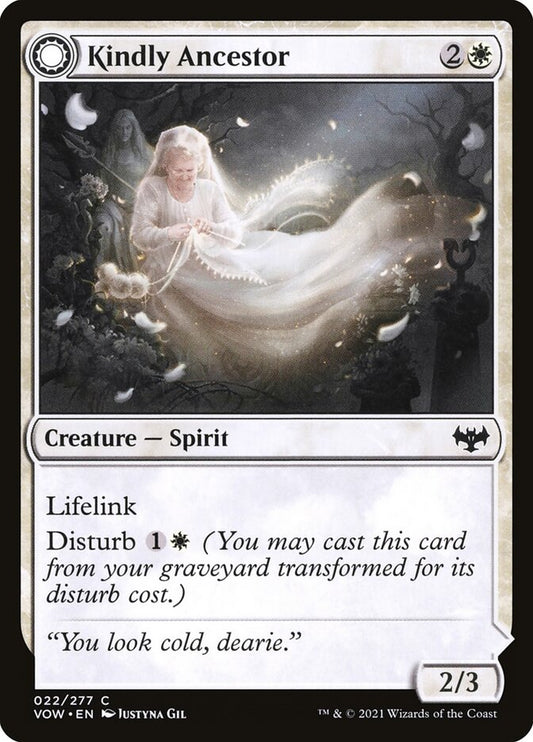 MTG Card Title: Kindly Ancestor // Ancestor's Embrace VOW/22