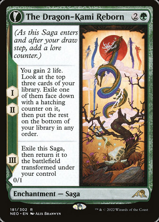 MTG Card Title: The Dragon-Kami Reborn // Dragon-Kami's Egg NEO/181