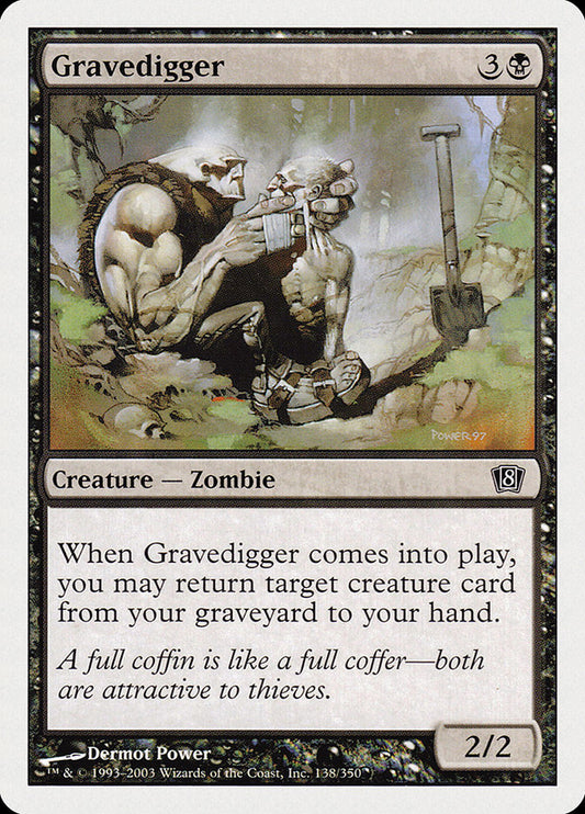 MTG Card Title: Gravedigger 8ED/138