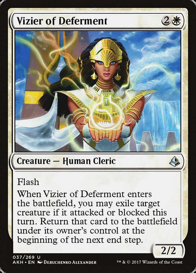 MTG Card Title: Vizier of Deferment AKH/37