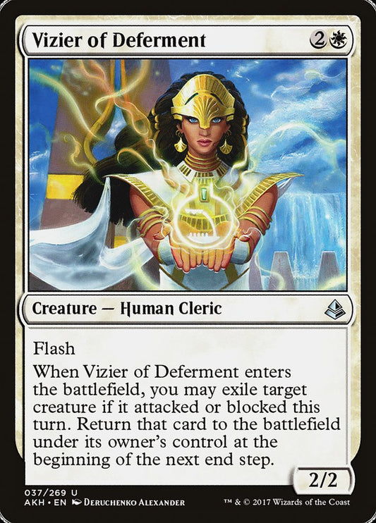 MTG Card Title: Vizier of Deferment AKH/37