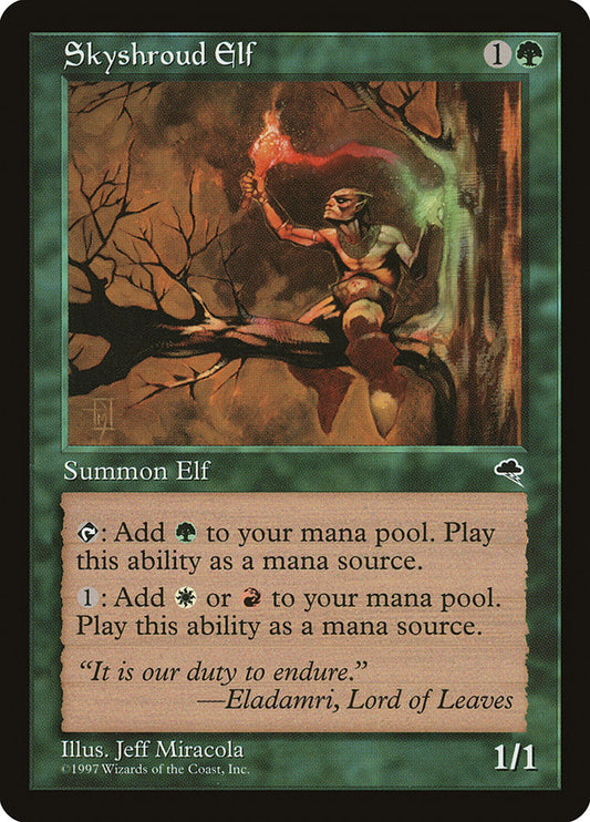 MTG Card Title: Skyshroud Elf TMP/255