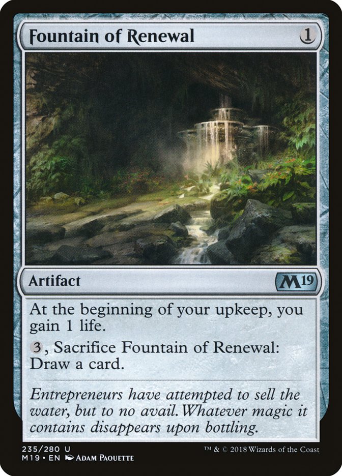 MTG Card Title: Fountain of Renewal M19/235