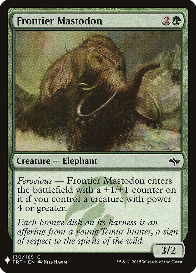 MTG Card Title: Frontier Mastodon PLST/FRF-130