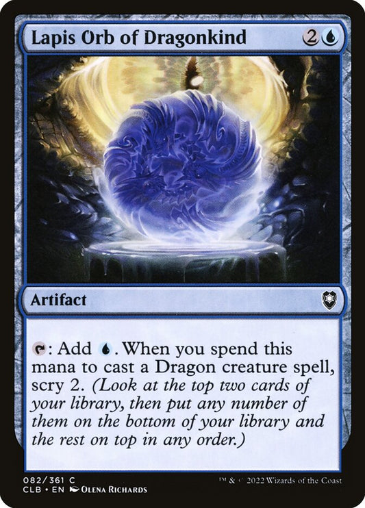 MTG Card Title: Lapis Orb of Dragonkind CLB/82