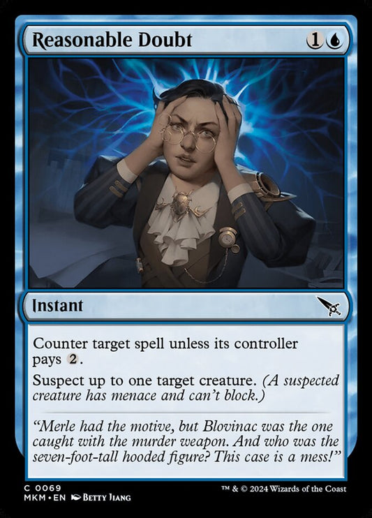 MTG Card Title: Reasonable Doubt MKM/69