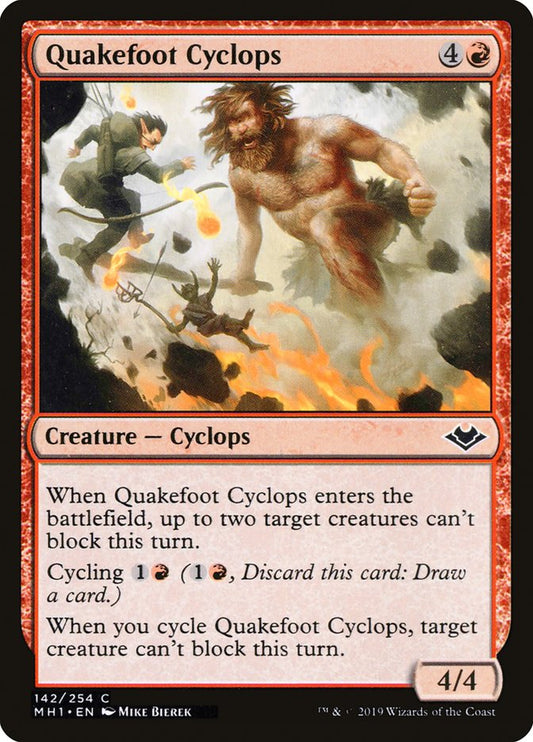 MTG Card Title: Quakefoot Cyclops MH1/142
