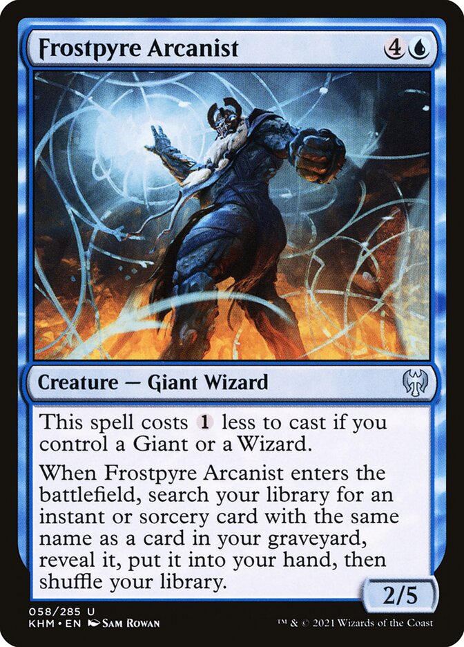 MTG Card Title: Frostpyre Arcanist KHM/58