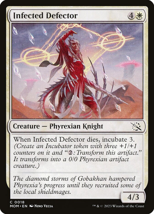 MTG Card Title: Infected Defector MOM/18