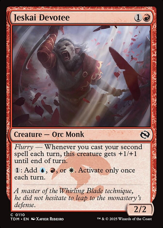 MTG Card Title: Jeskai Devotee TDM/110