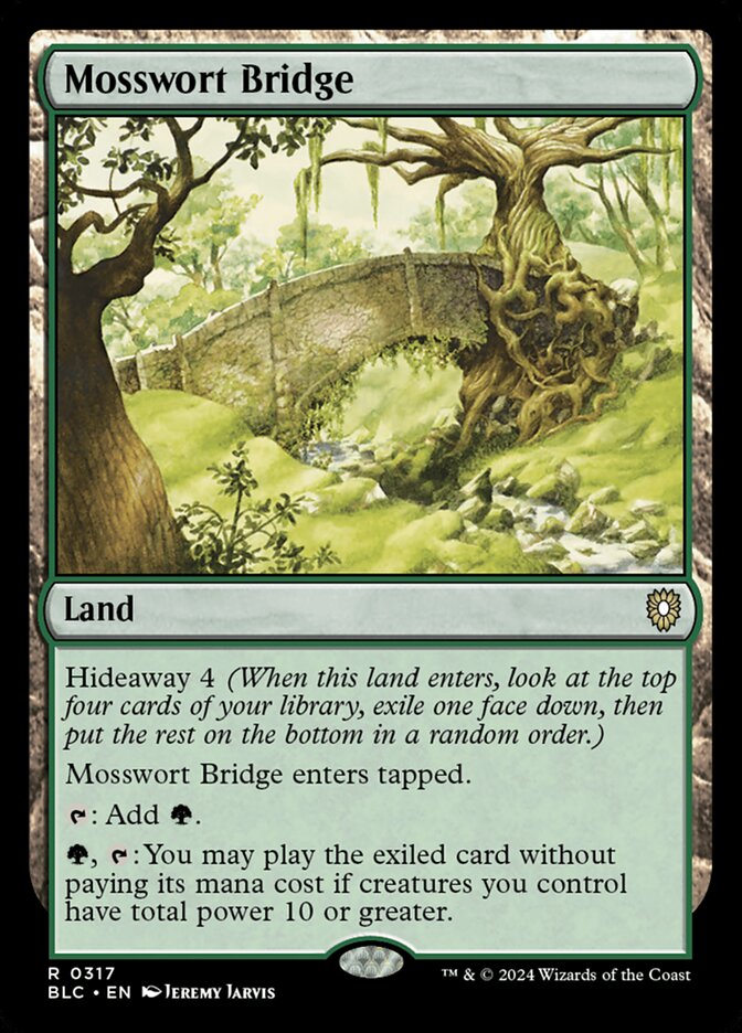 MTG Card Title: Mosswort Bridge BLC/317