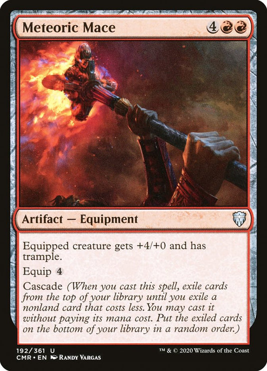 MTG Card Title: Meteoric Mace CMR/192