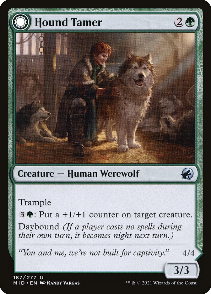 MTG Card Title: Hound Tamer // Untamed Pup MID/187
