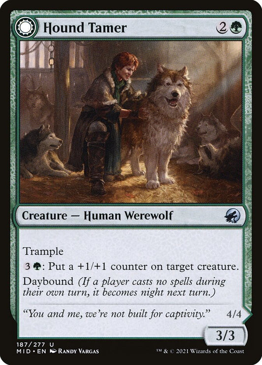 MTG Card Title: Hound Tamer // Untamed Pup MID/187