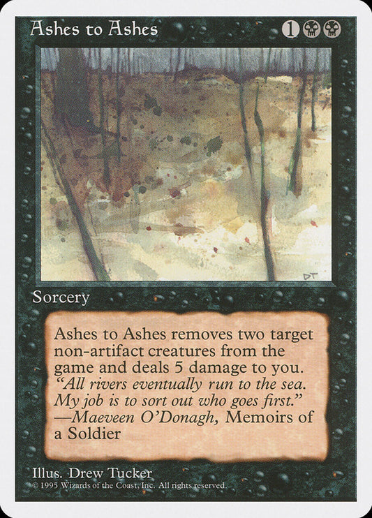 MTG Card Title: Ashes to Ashes 4ED/119
