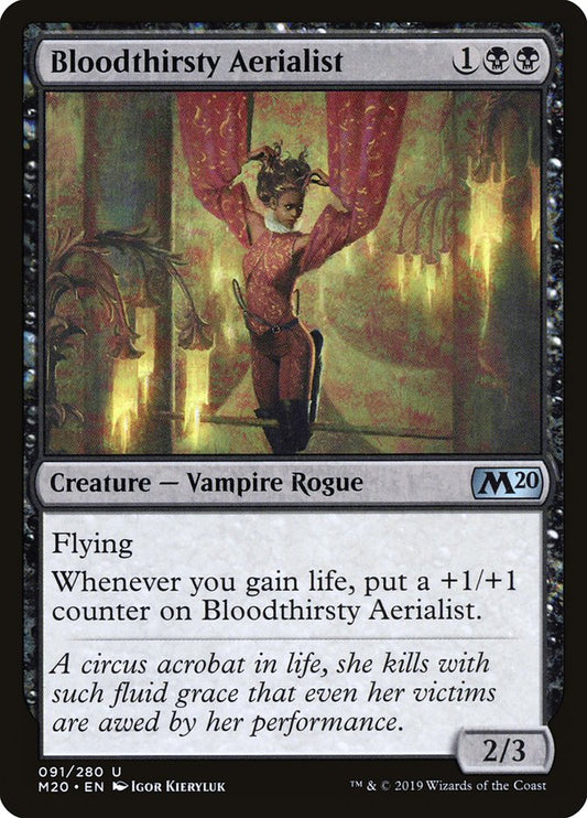 MTG Card Title: Bloodthirsty Aerialist M20/91