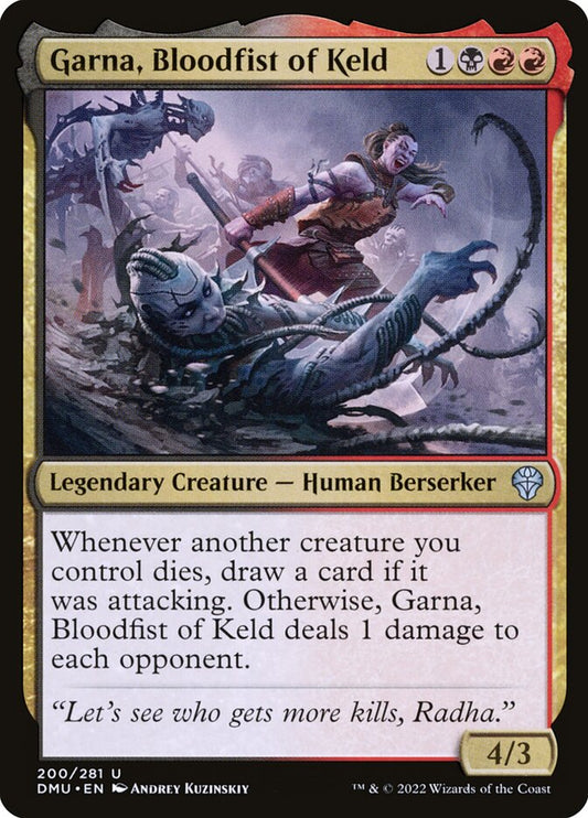 MTG Card Title: Garna, Bloodfist of Keld DMU/200