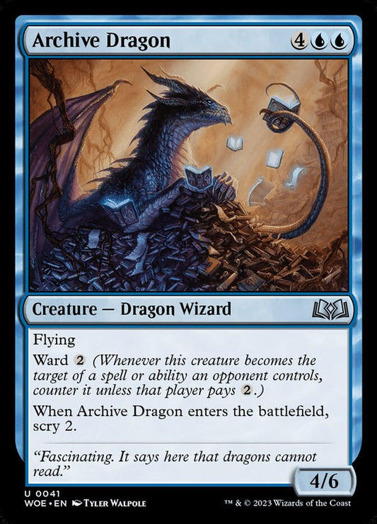 MTG Card Title: Archive Dragon WOE/41