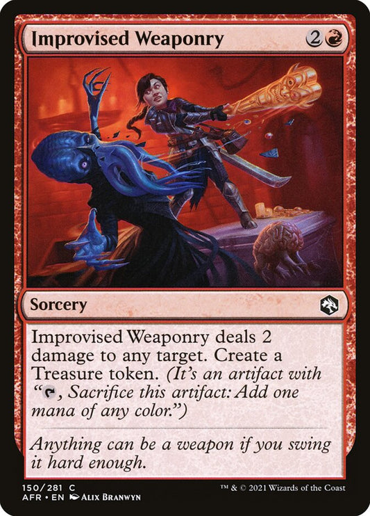 MTG Card Title: Improvised Weaponry AFR/150