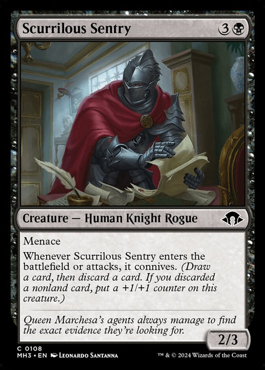 MTG Card Title: Scurrilous Sentry MH3/108