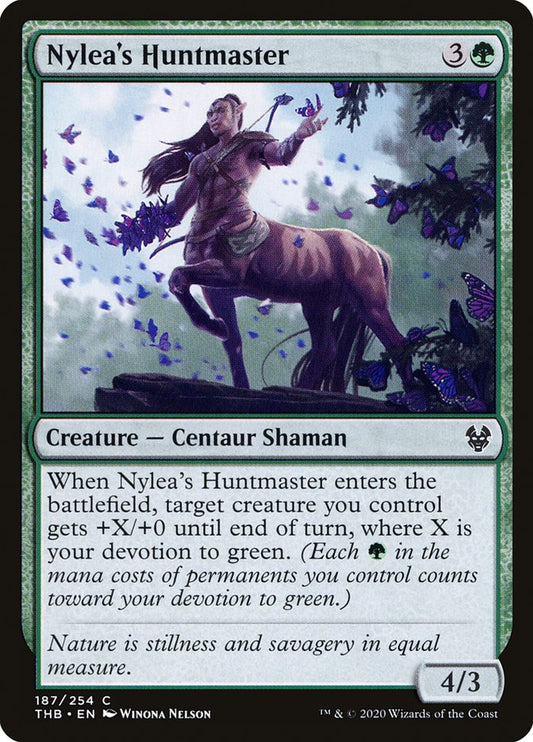 MTG Card Title: Nylea's Huntmaster THB/187