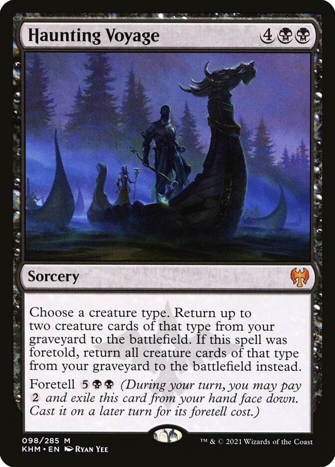MTG Card Title: Haunting Voyage KHM/98