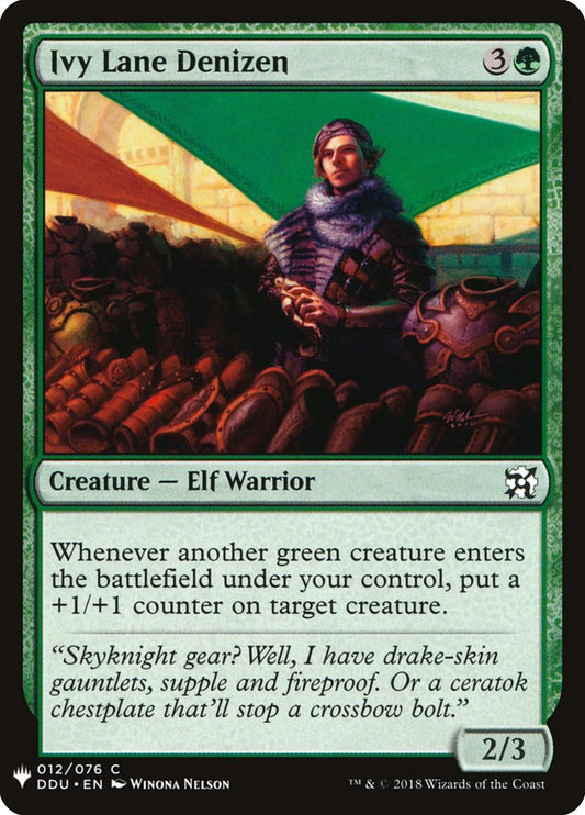 MTG Card Title: Ivy Lane Denizen PLST/DDU-12