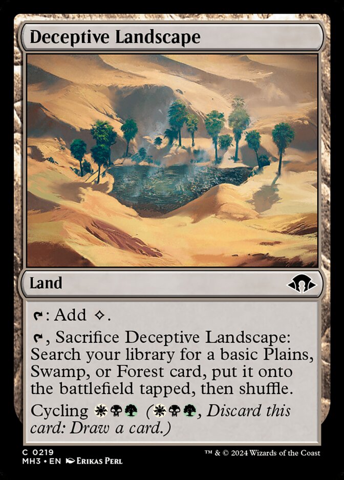 MTG Card Title: Deceptive Landscape MH3/219