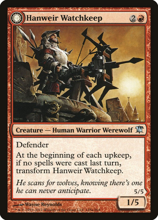 MTG Card Title: Hanweir Watchkeep // Bane of Hanweir ISD/145
