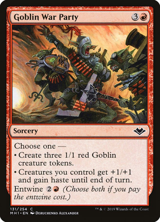 MTG Card Title: Goblin War Party MH1/131