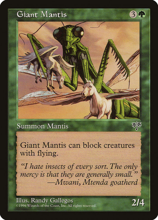 MTG Card Title: Giant Mantis MIR/218