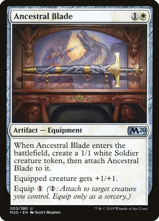 MTG Card Title: Ancestral Blade M20/3