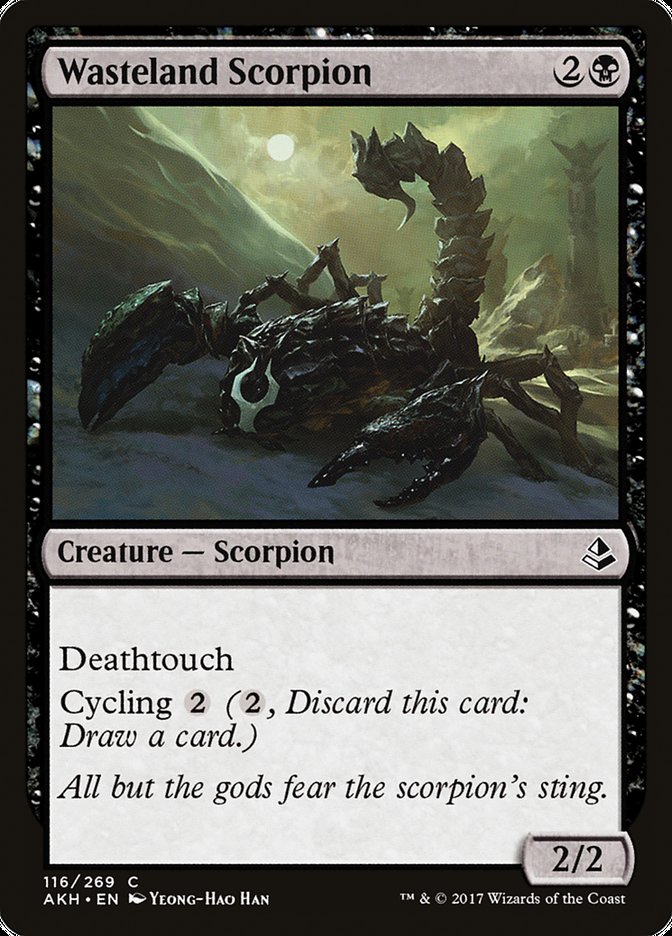 MTG Card Title: Wasteland Scorpion AKH/116