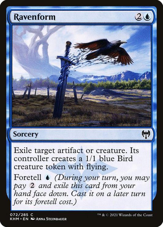 MTG Card Title: Ravenform KHM/72