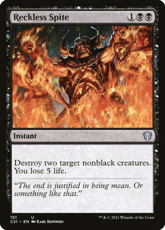 MTG Card Title: Reckless Spite C21/151