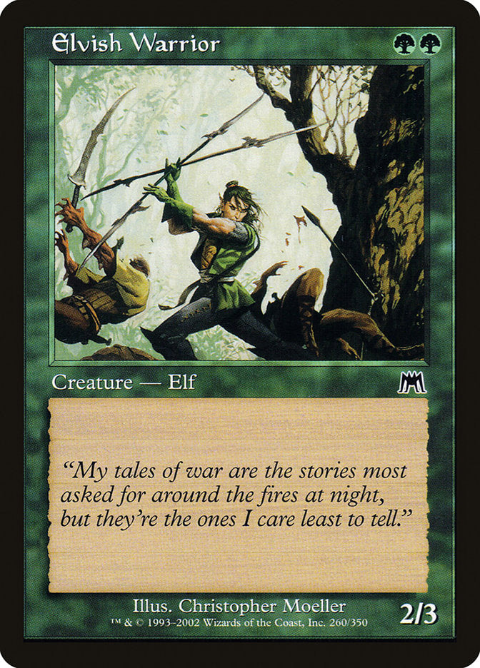 MTG Card Title: Elvish Warrior ONS/260